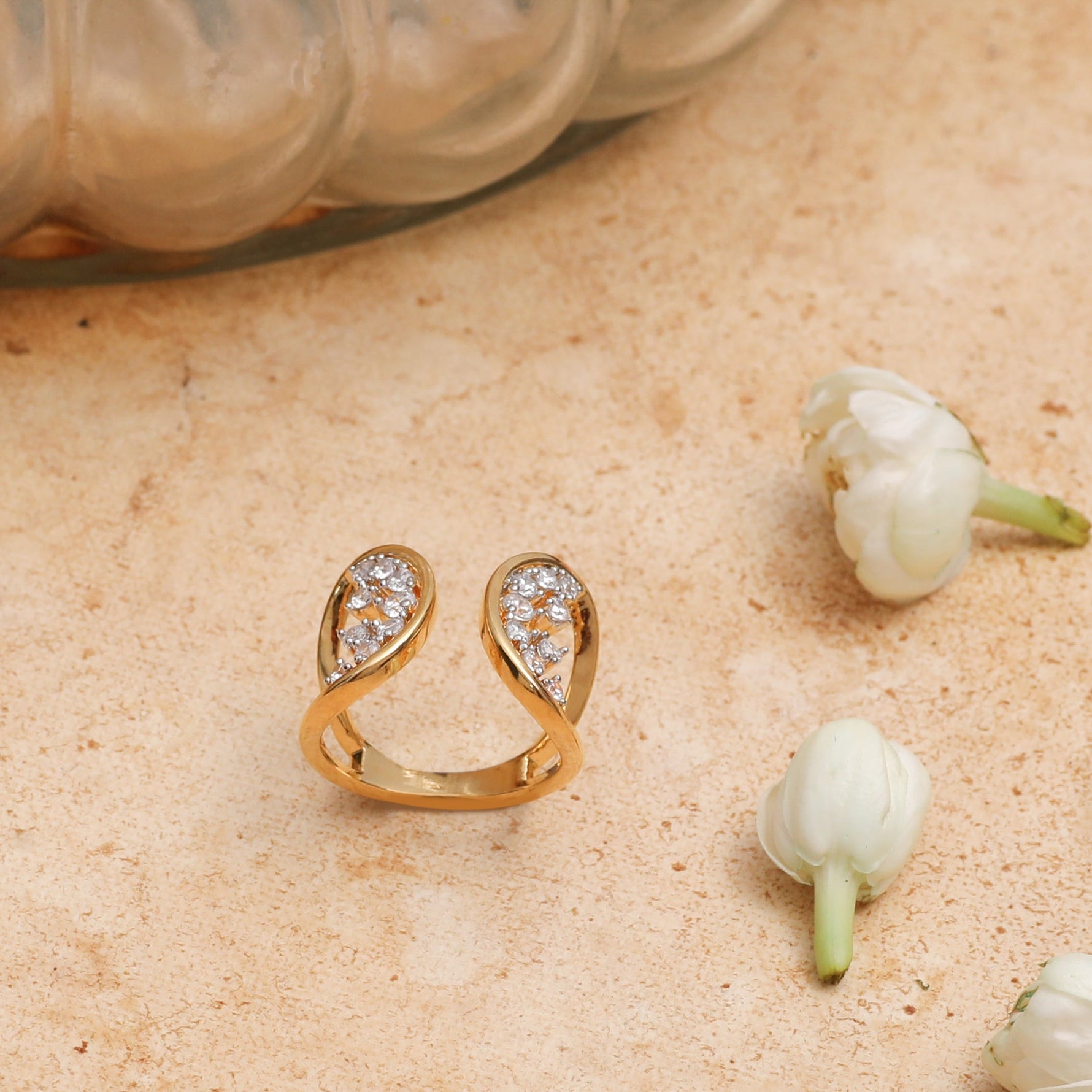 Finger Ring Moonlit Spark Cocktail Silver Ring