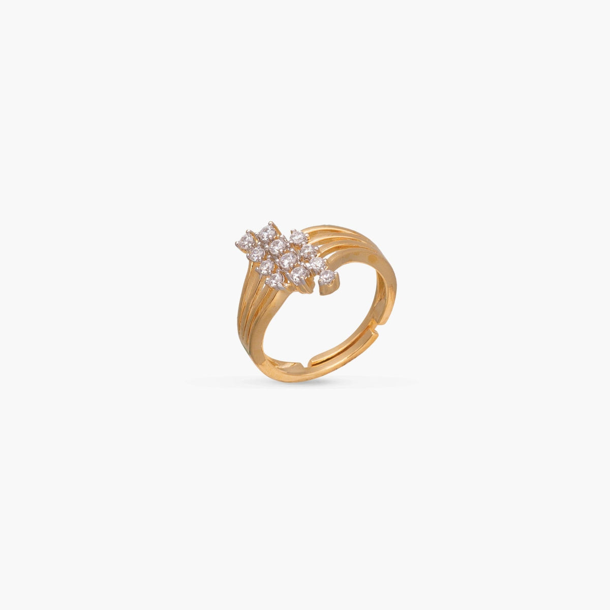 Finger Ring Aura Bold CZ Silver Ring