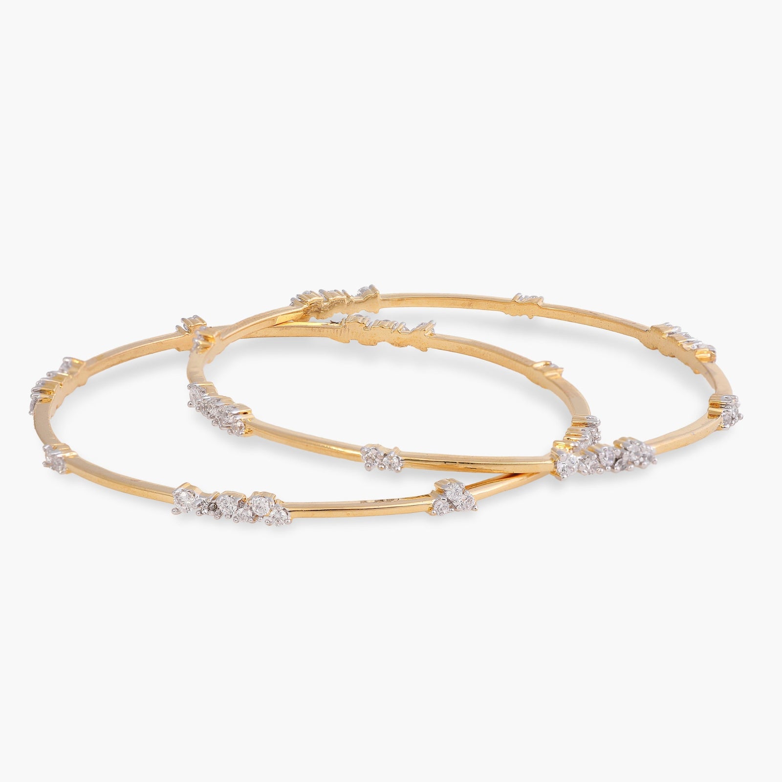 Classic Radiance CZ Silver Bangles