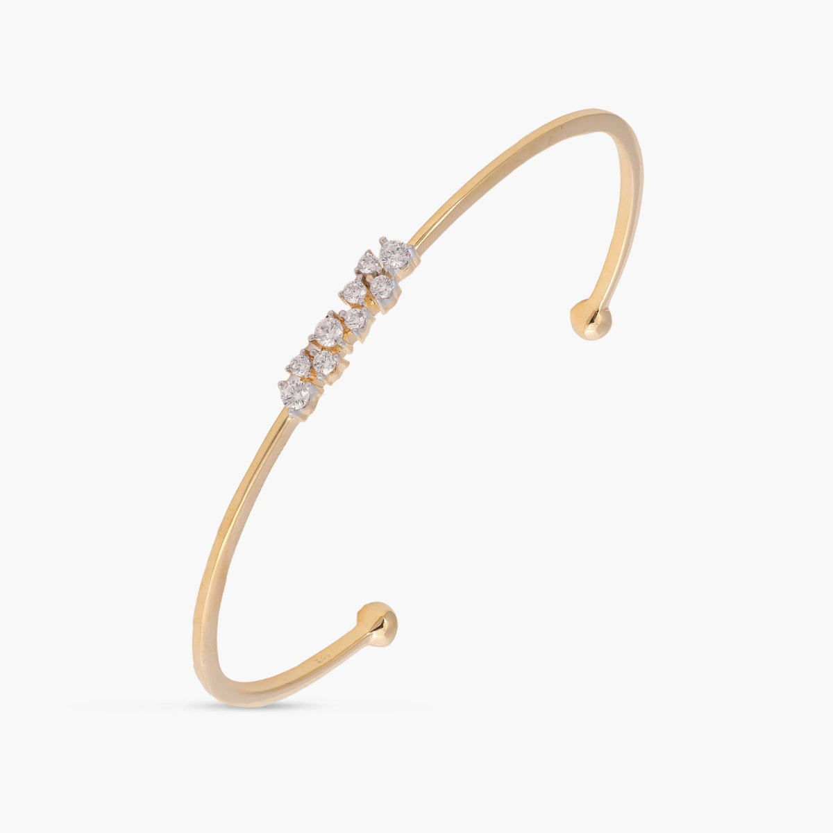 Ananya CZ Silver Cuff Bracelet