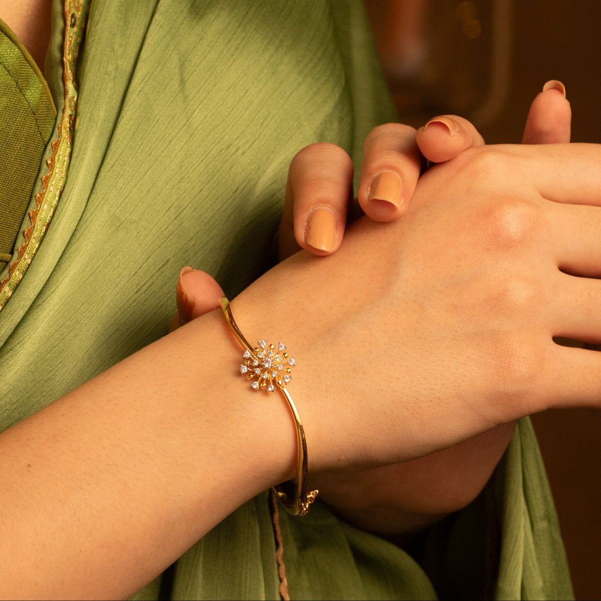 Scattered Spark CZ Silver Bracelet