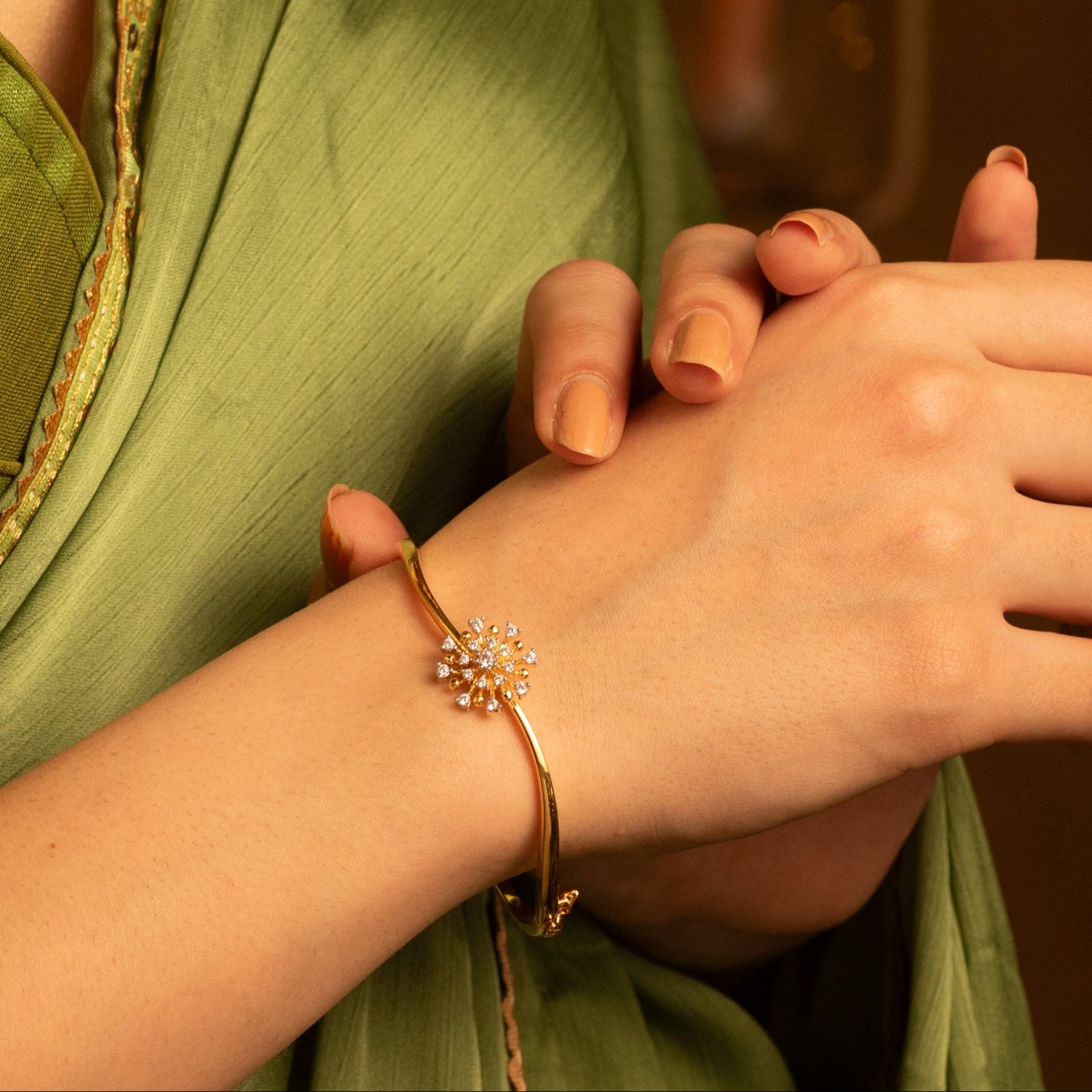 Scattered Spark CZ Silver Bracelet