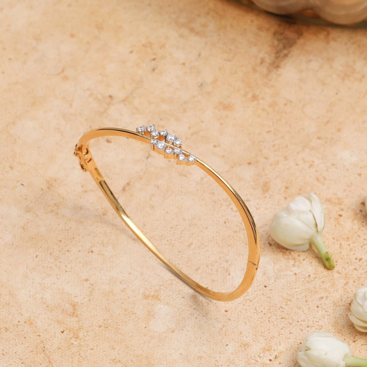 Crisscross Radiance CZ Silver Cuff Bracelet