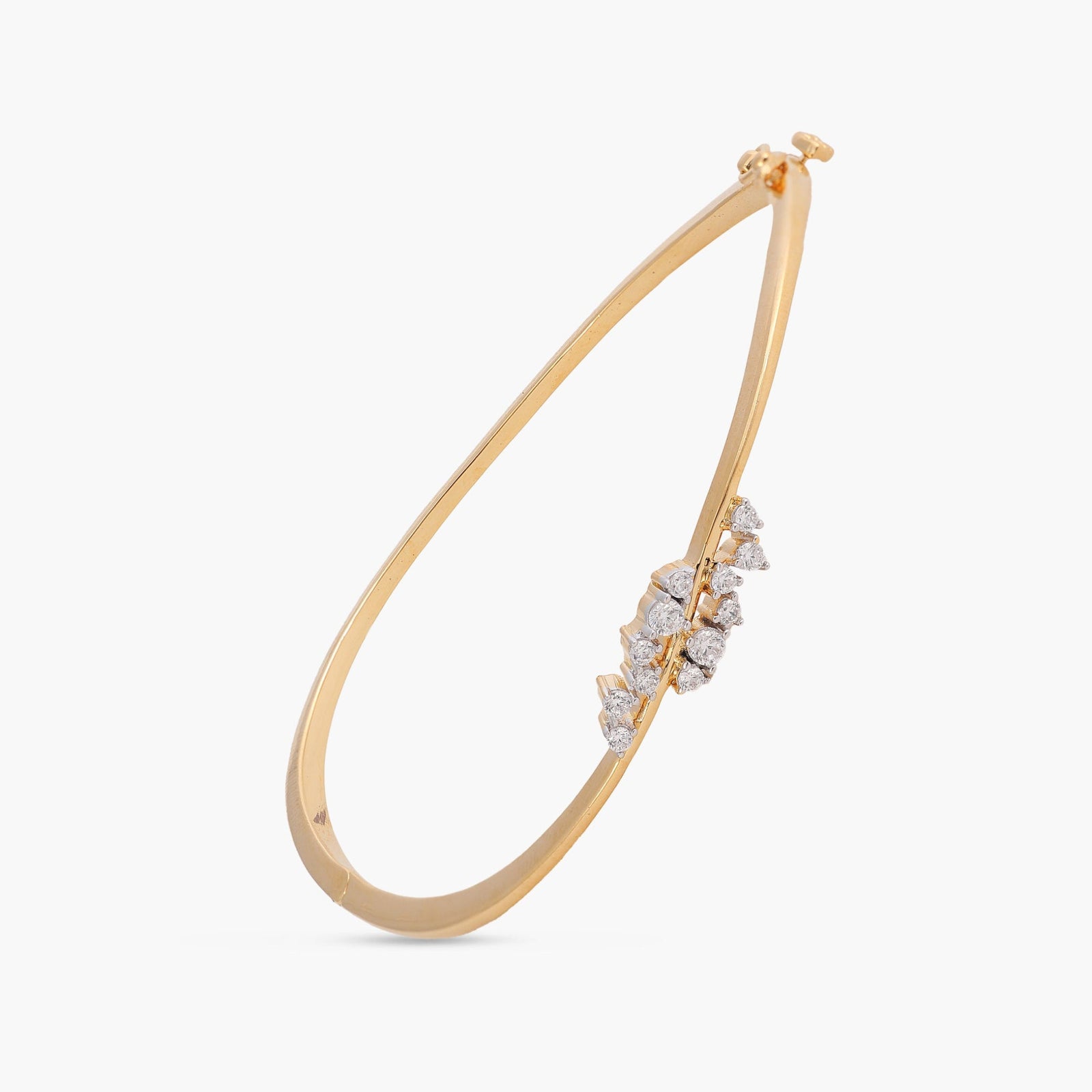 Crisscross Radiance CZ Silver Cuff Bracelet