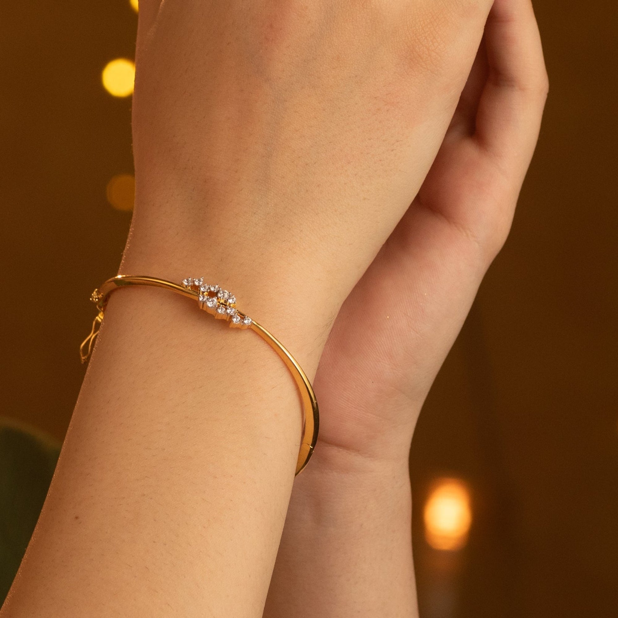 Crisscross Radiance CZ Silver Cuff Bracelet