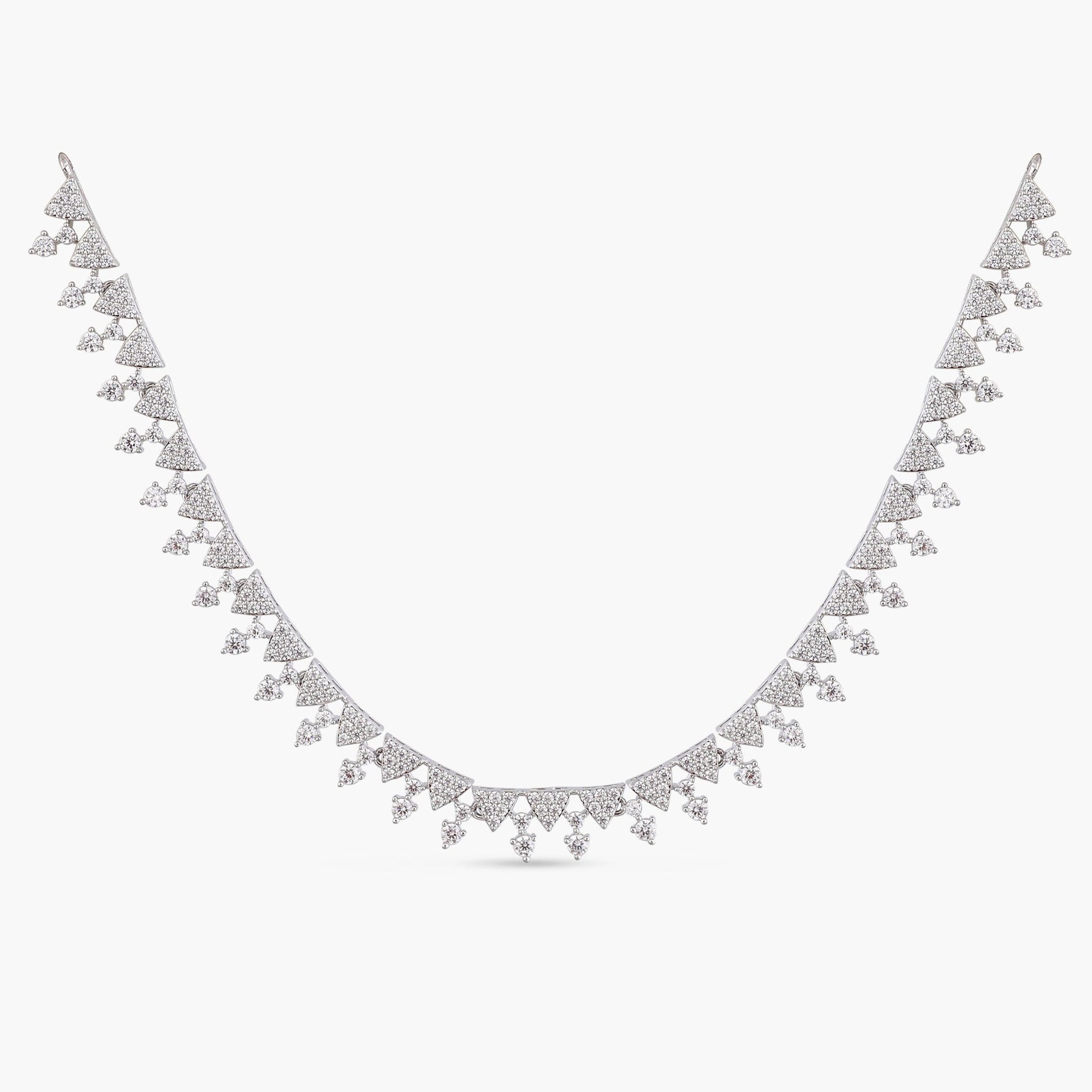 Necklaces Petite CZ Silver Necklace