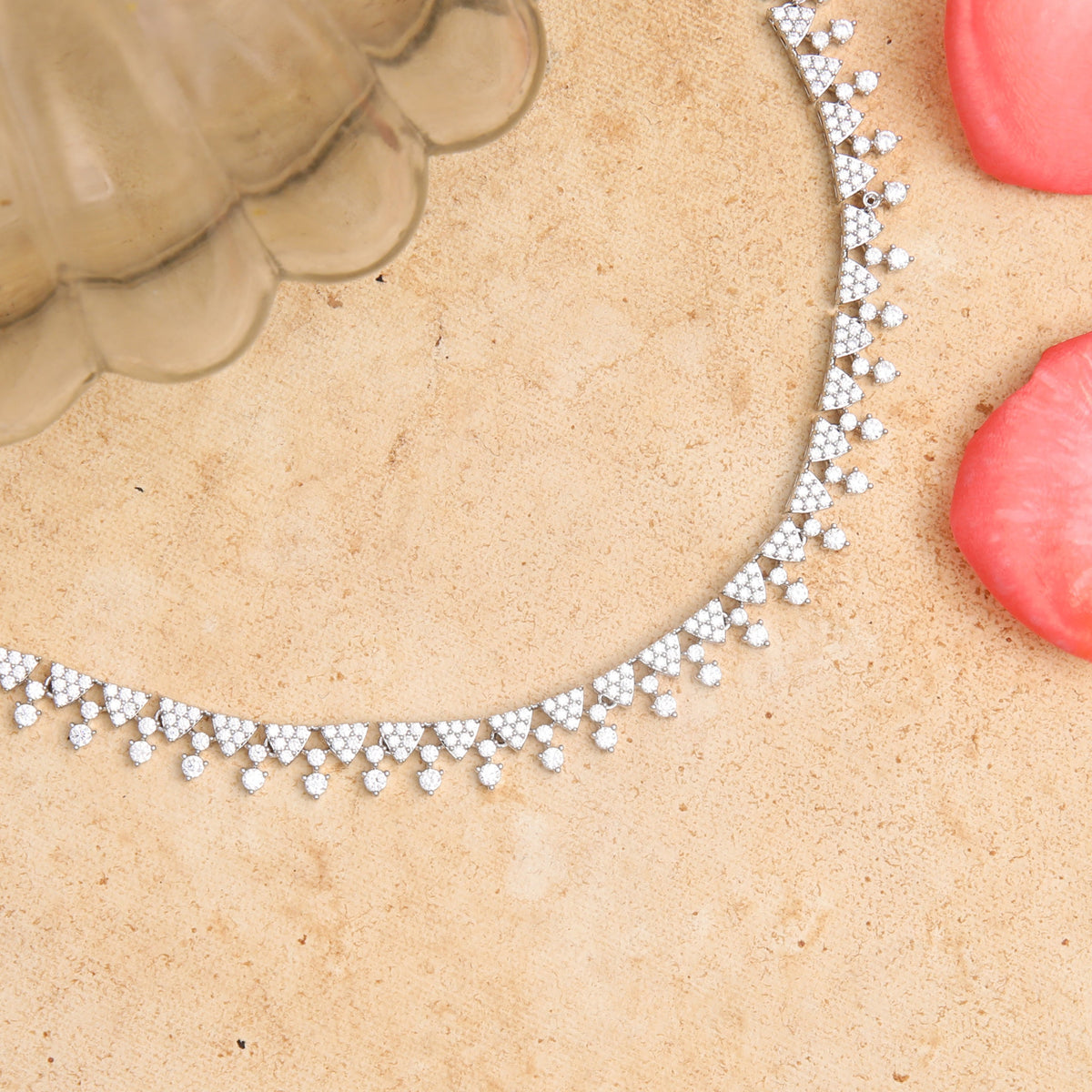 Petite CZ Silver Necklace