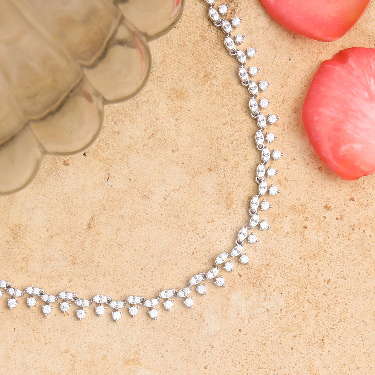 Necklaces Ethereal Glow CZ Silver Necklace