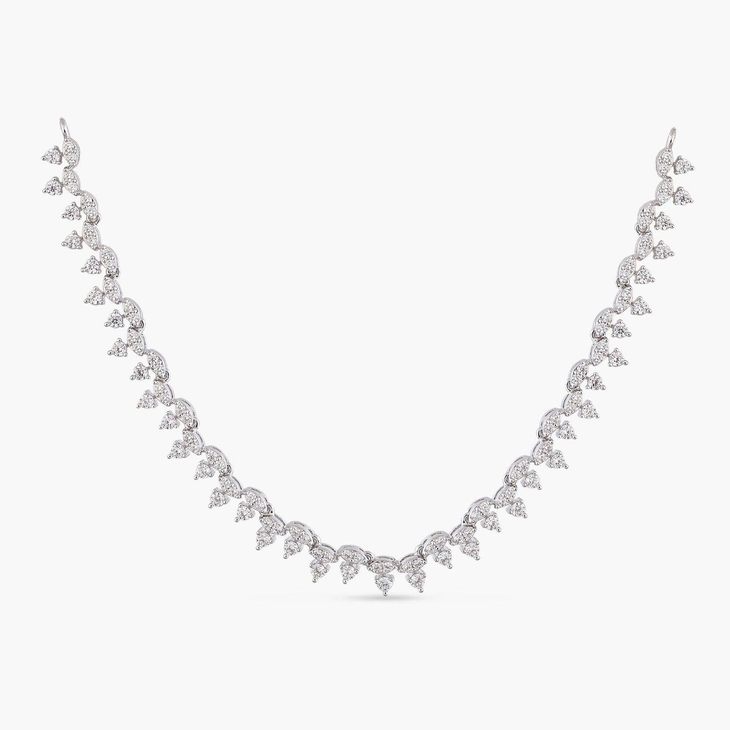 Necklaces Ethereal Glow CZ Silver Necklace