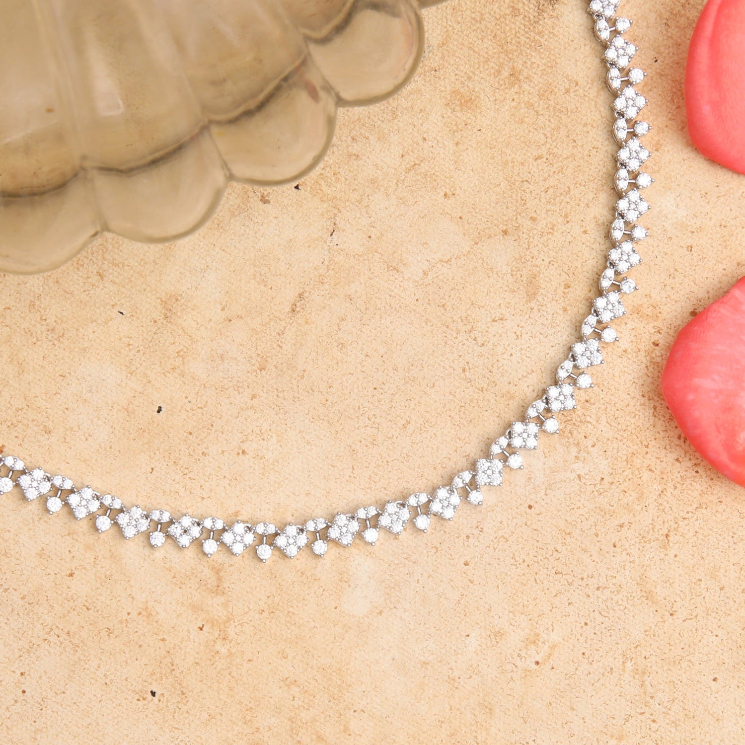 Necklaces Luminous Dew CZ Silver Necklace