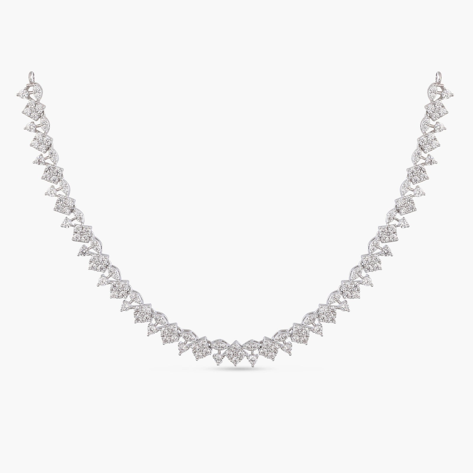 Luminous Dew CZ Silver Necklace