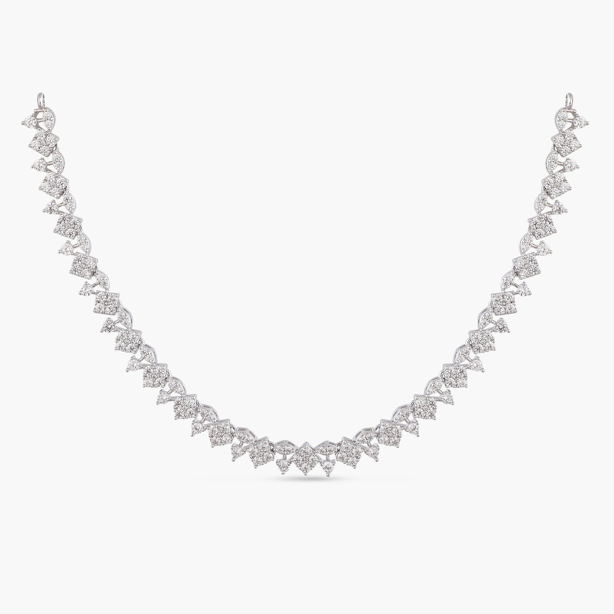 Luminous Dew CZ Silver Necklace