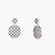 Monochrome Play Round CZ Silver Drop Earrings