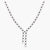 Monochrome Play CZ Silver Lariet Necklace