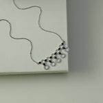 Monochrome Play Delicate CZ Silver Necklace