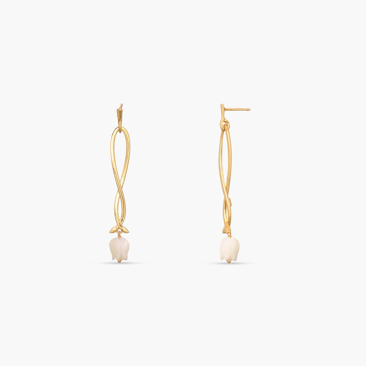 Tulip Silver Drop Earrings