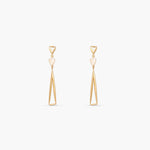 Tulip Elegance Silver Drop Earrings
