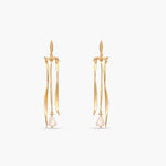 Tulip Breeze Silver Drop Earrings