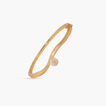 Bracelet Tulip Charm Silver Cuff Bracelet