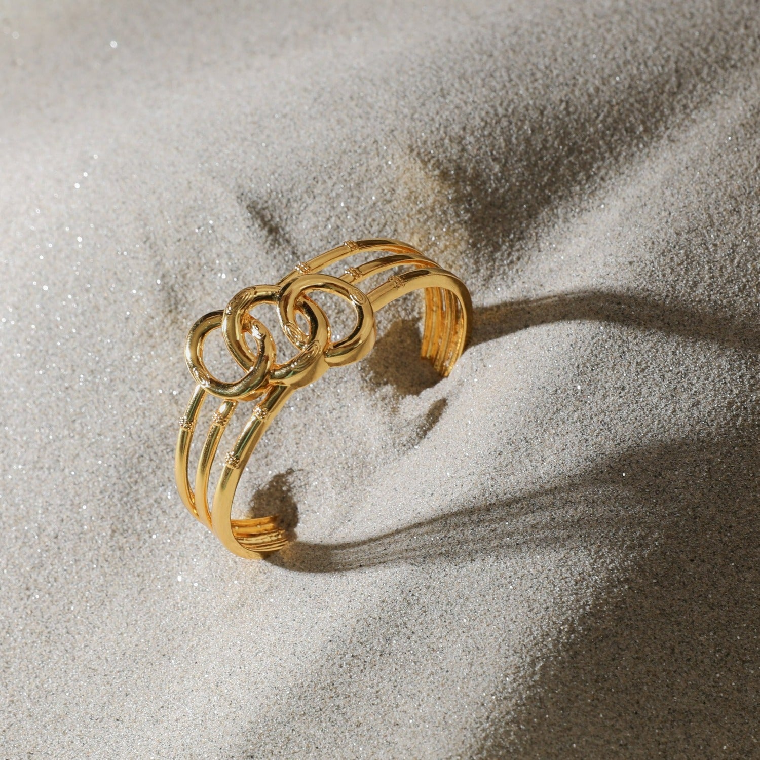 Sandscape Three Layer Silver Bracelet