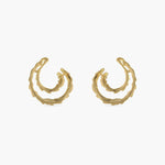 Earrings Sandscape Statement Silver Hoop Earrings
