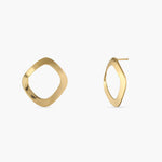 Earrings Sandscape Rounded Rectangle Silver Earrings