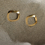 Earrings Sandscape Rounded Rectangle Silver Earrings