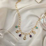 Necklaces Moroccan Blue Statement Silver Necklace