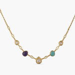 Necklaces Moroccan Blue Simple Silver Necklace