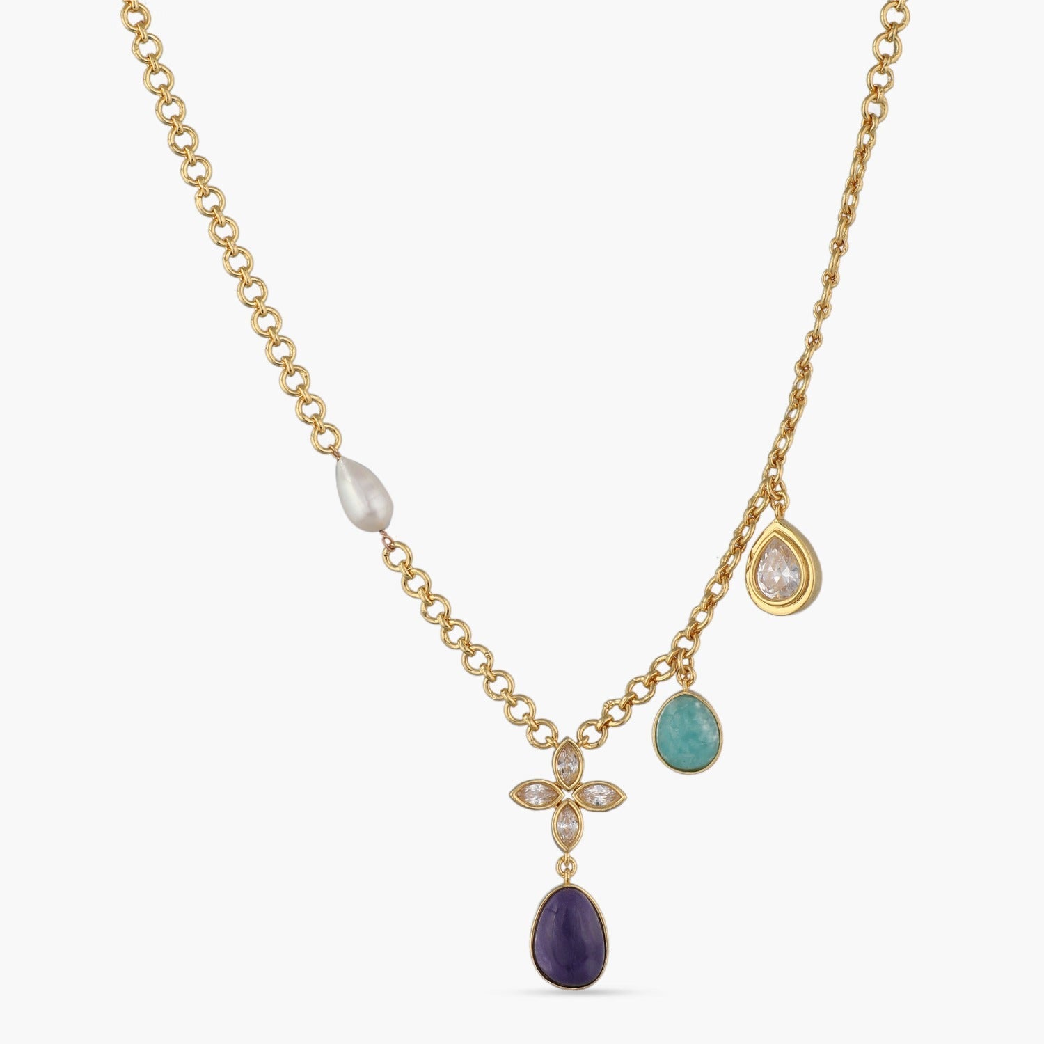 Necklaces Moroccan Blue Everyday Silver Necklace