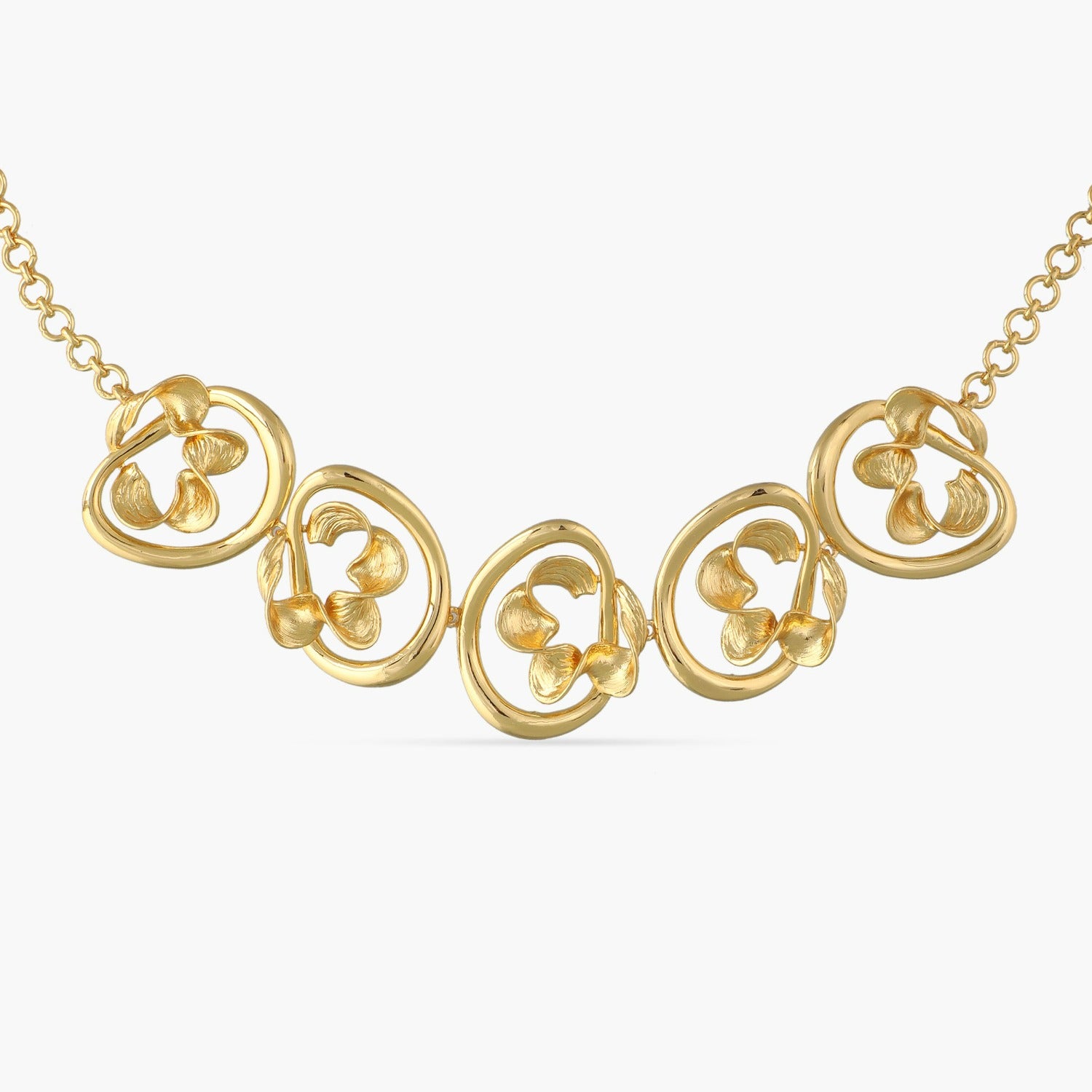 Necklaces Sandscape Statement Floral Silver Choker