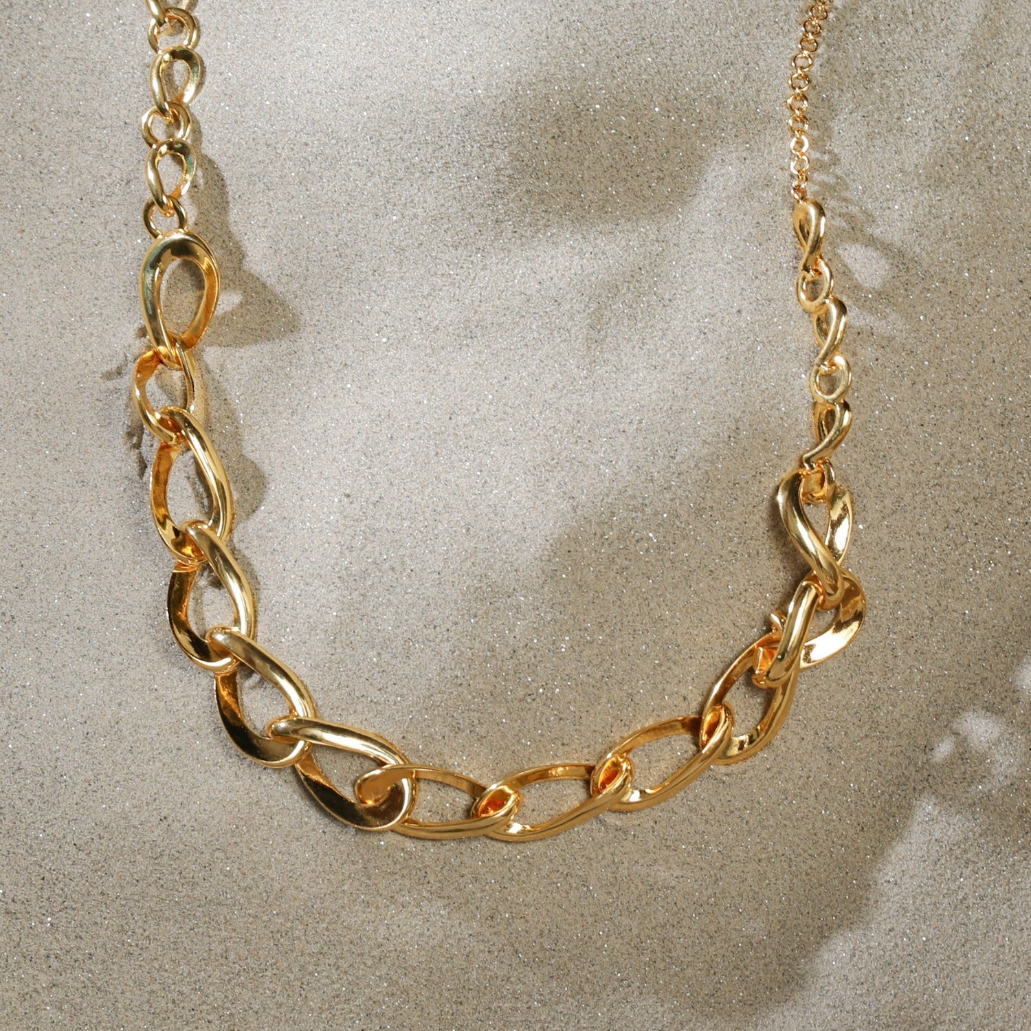 Necklaces Sandscape Interwined Silver Necklace