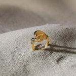 Finger Ring Sandscape Open Style Silver Ring