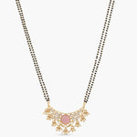 Necklaces Brilliance Carved Moissanite Silver Mangalsutra Necklace