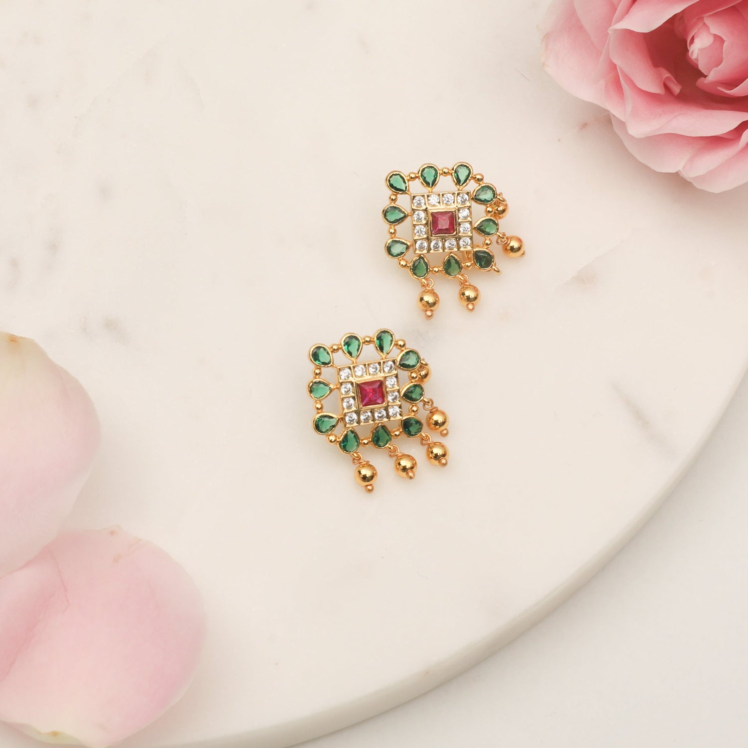 Earrings Tulip Silver Stud Earrings