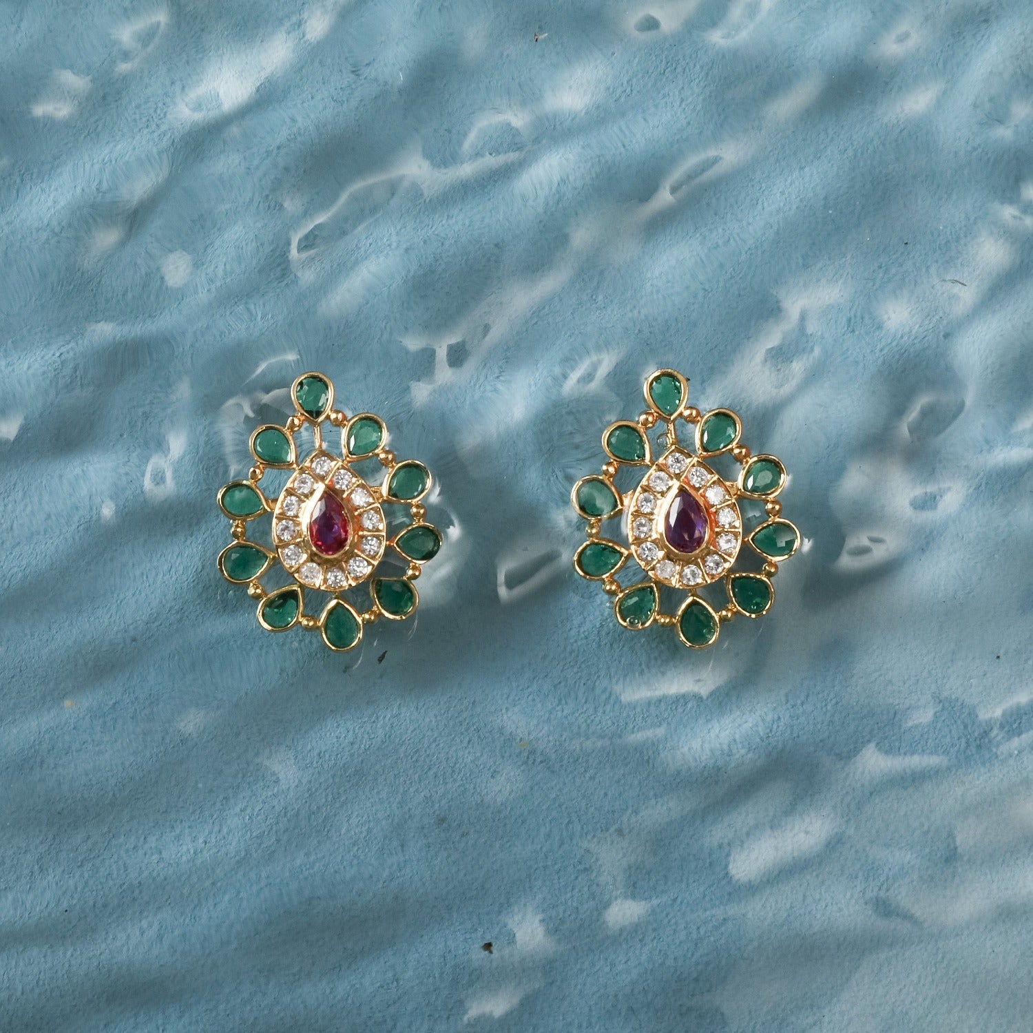 Earrings Kul Gold-Plated Silver Stud Earrings