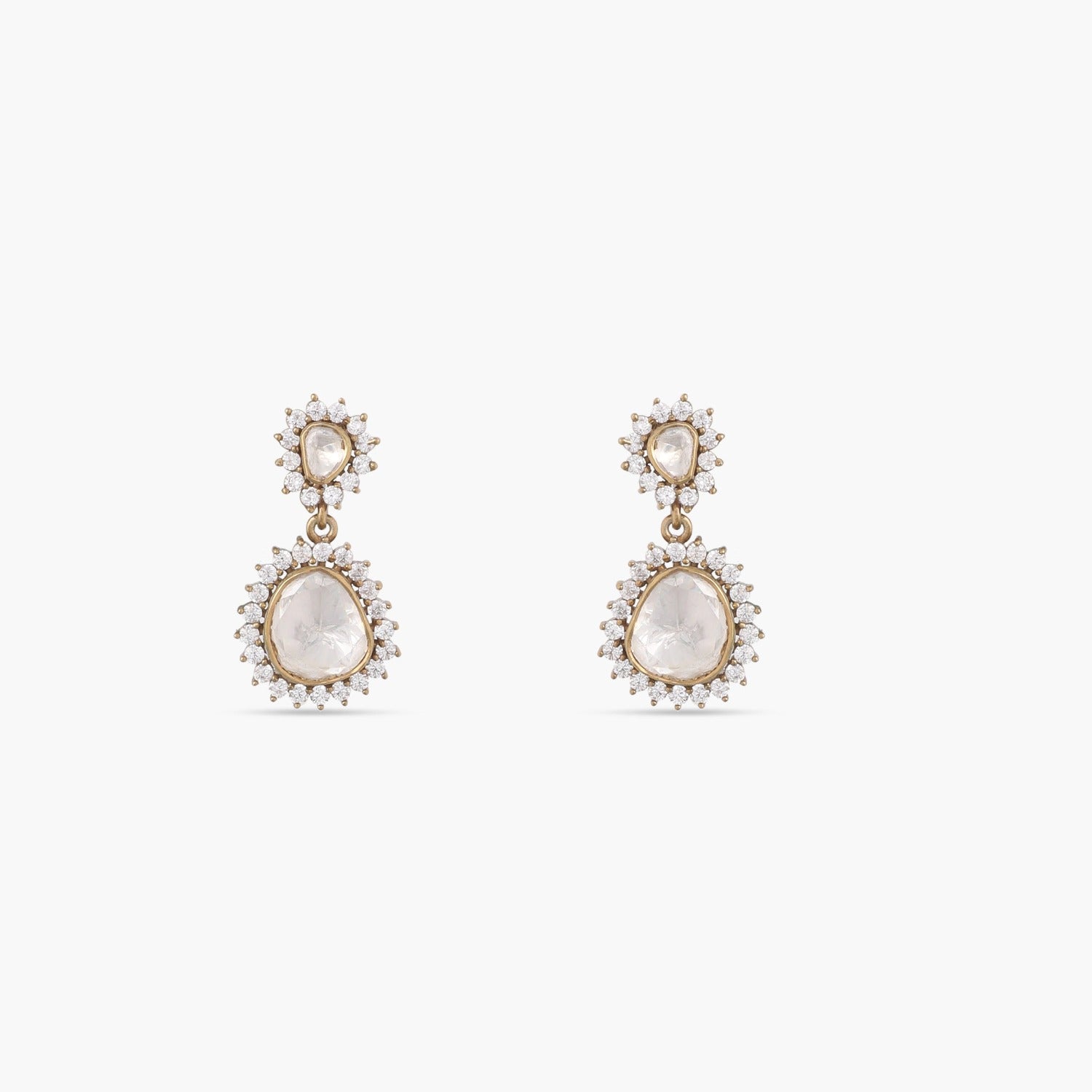 Starlight MOISSANITE SILVER DROP EARRINGS