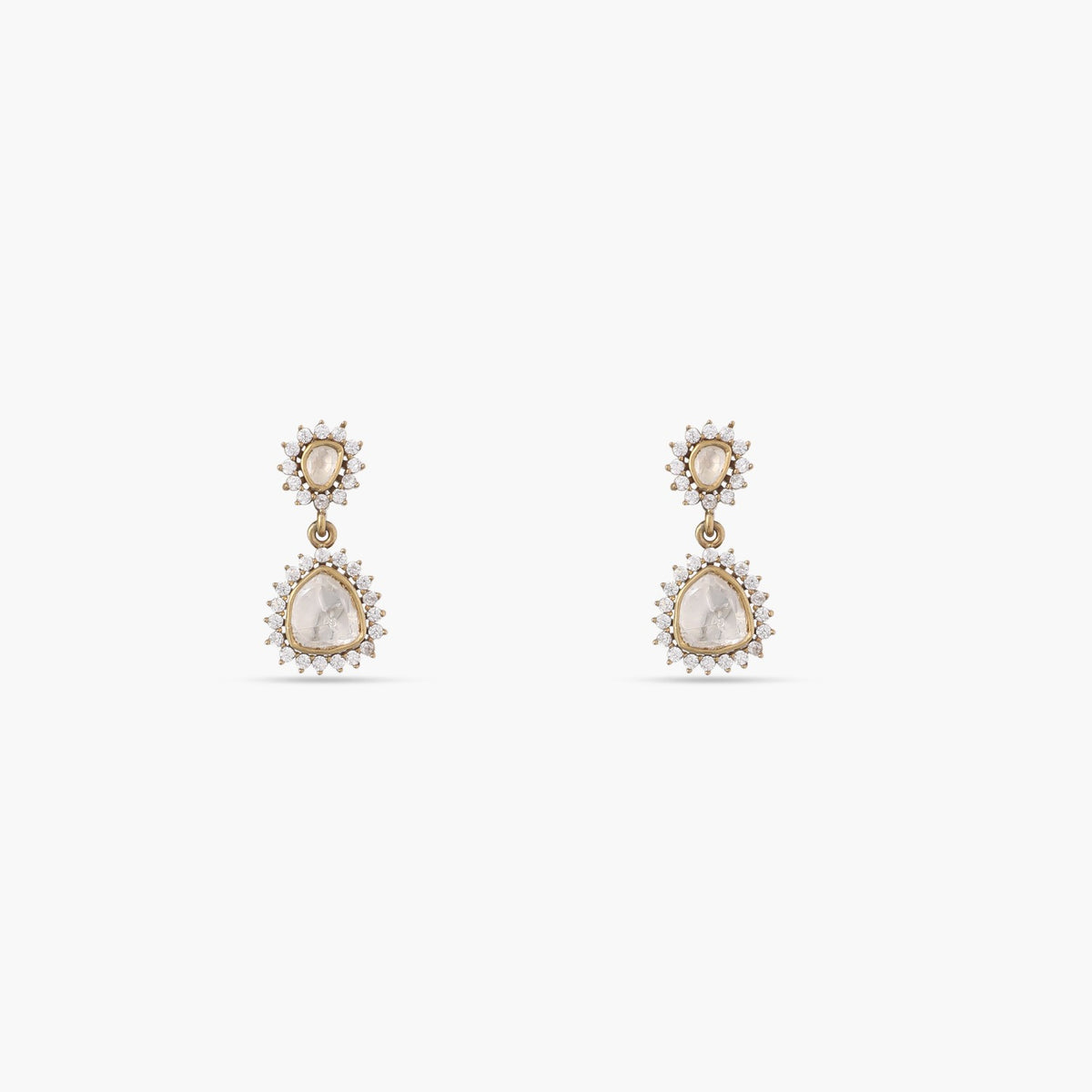 Sparkling MOISSANITE SILVER DROP EARRINGS