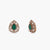 Brillant Emerald Silver Stud Earrings