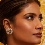 Earrings Peacock Emblem Silver Stud Earrings