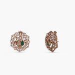 Earrings Peacock Emblem Silver Stud Earrings