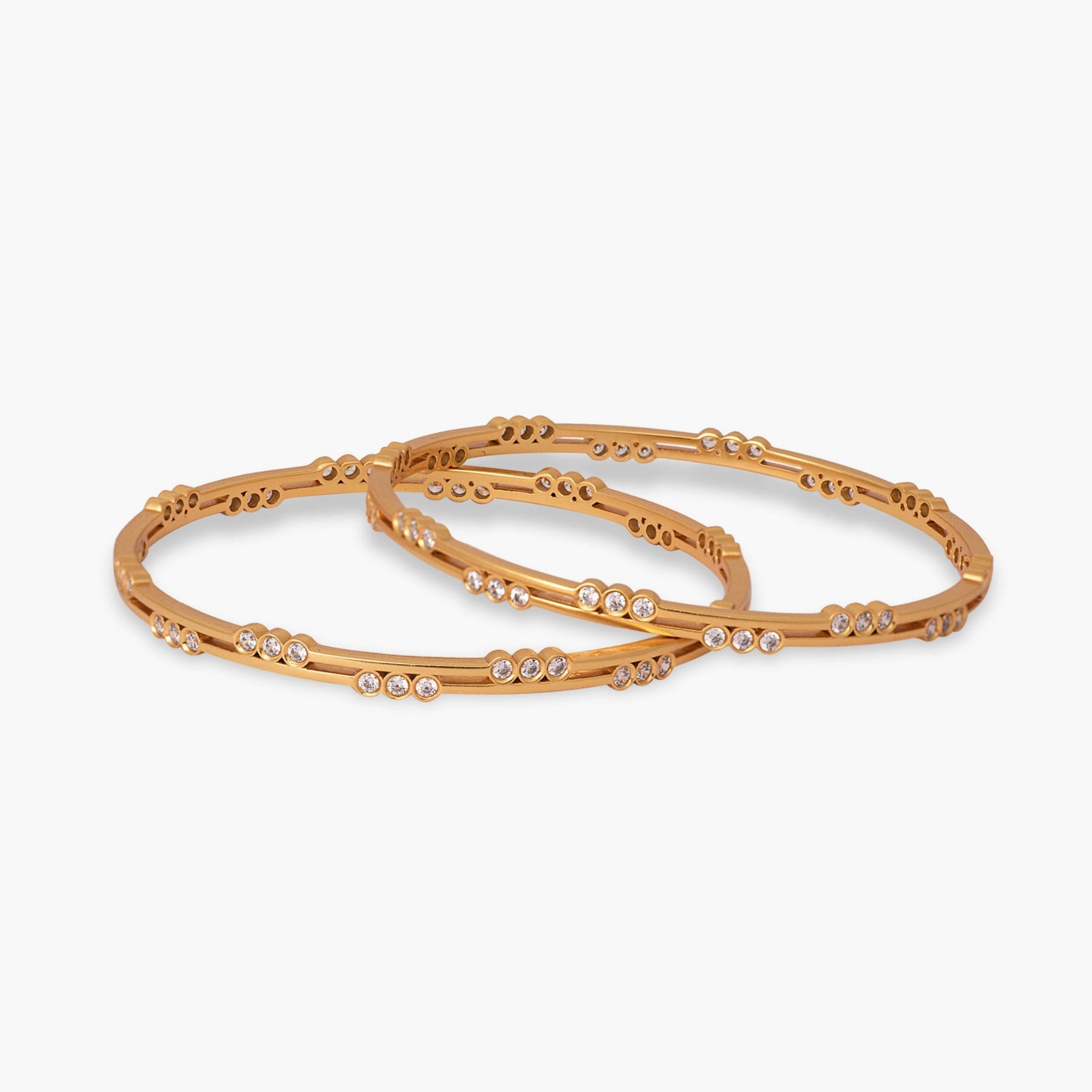 Rhea CZ Silver Bangle