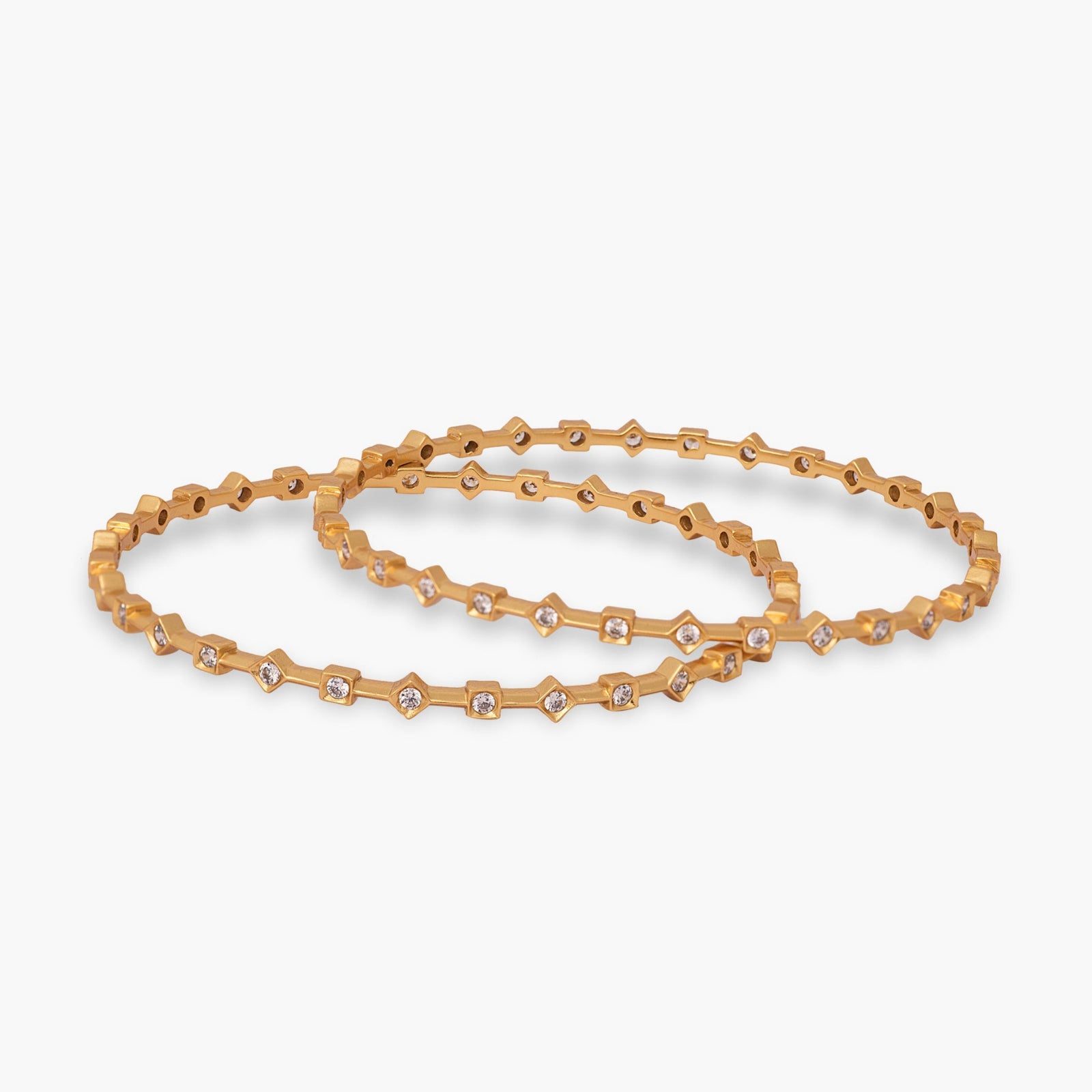 Anaya CZ Silver Bangles