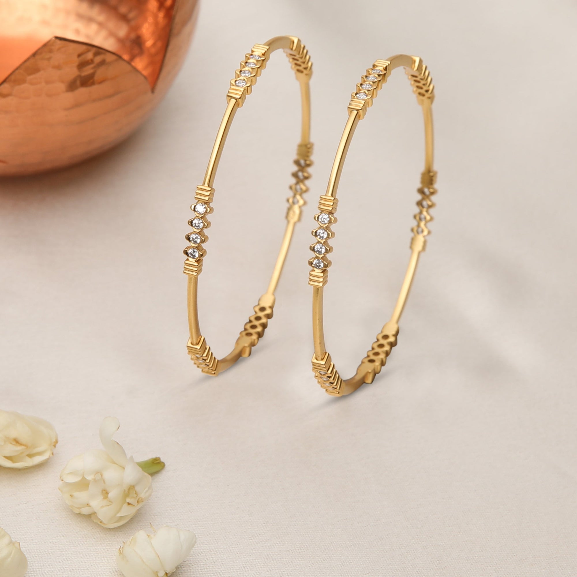 Ira CZ Silver Bangles