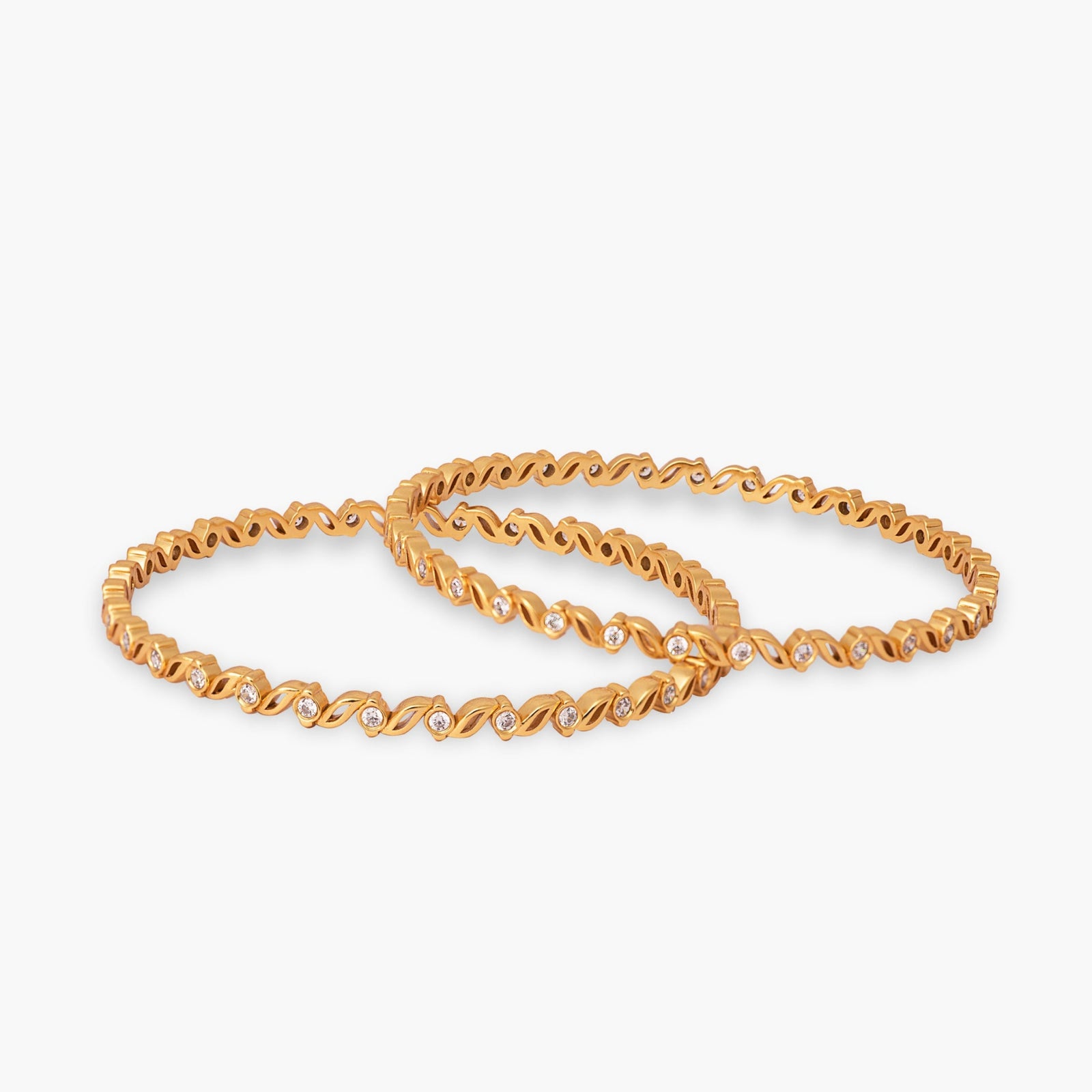 Ziya CZ Silver Bangles 