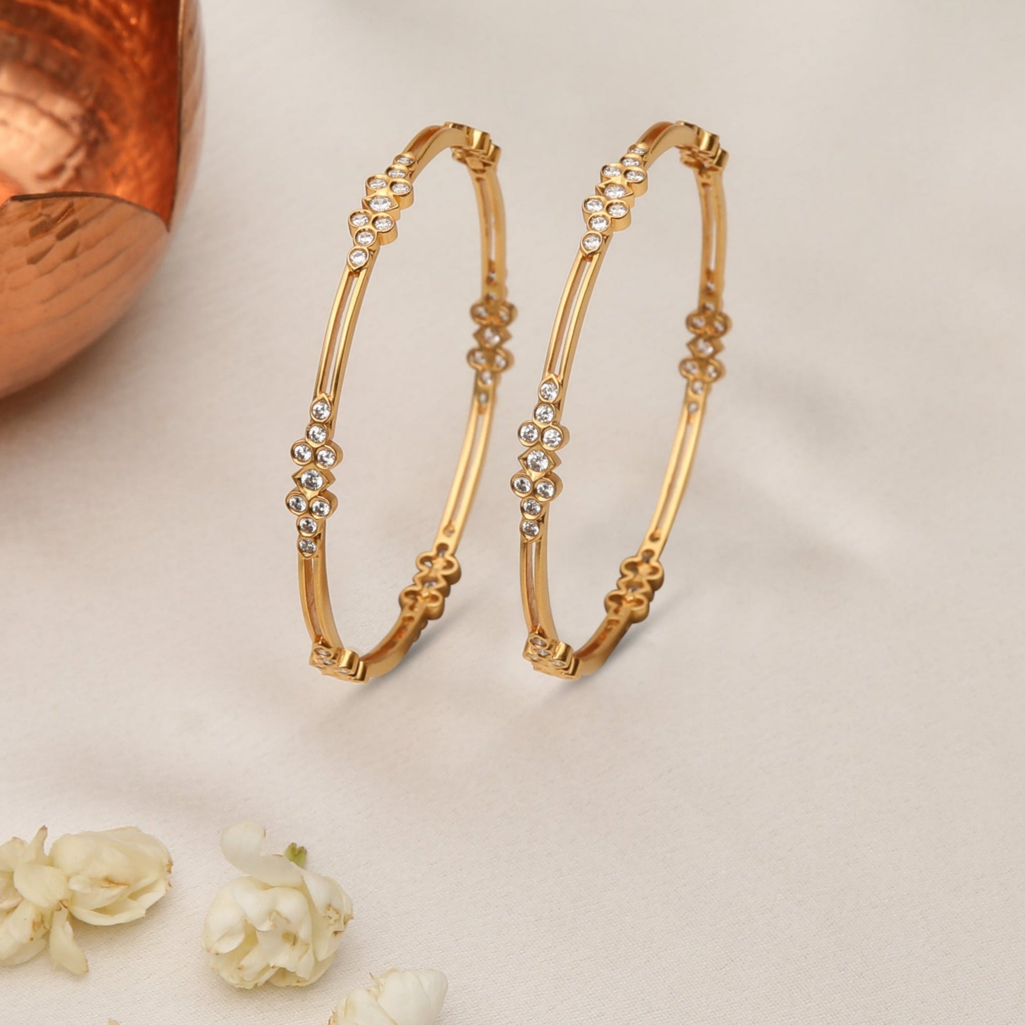 Eira CZ Silver Bangles