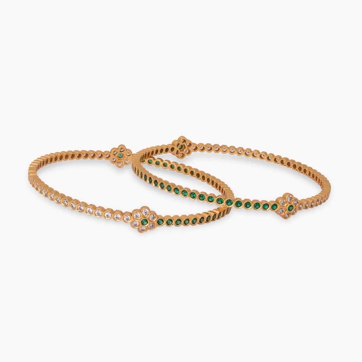 Devika CZ Silver Bangles 