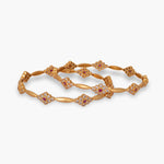Bangles Shravya CZ Red Silver Bangles