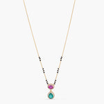 Necklace Graceful Drop CZ Silver Mangalsutra