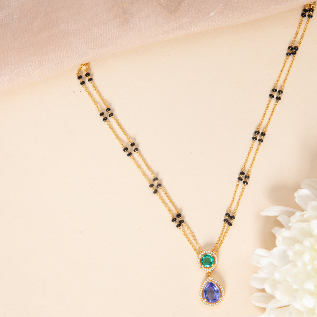 Necklace Siena CZ Silver Mangalsutra